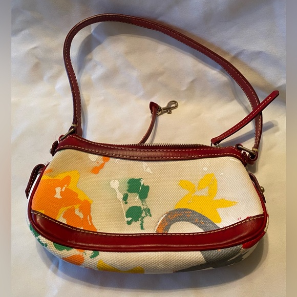 Dooney & Bourke Retired Paint Splatter Satchel Purse EUC - Picture 6 of 12